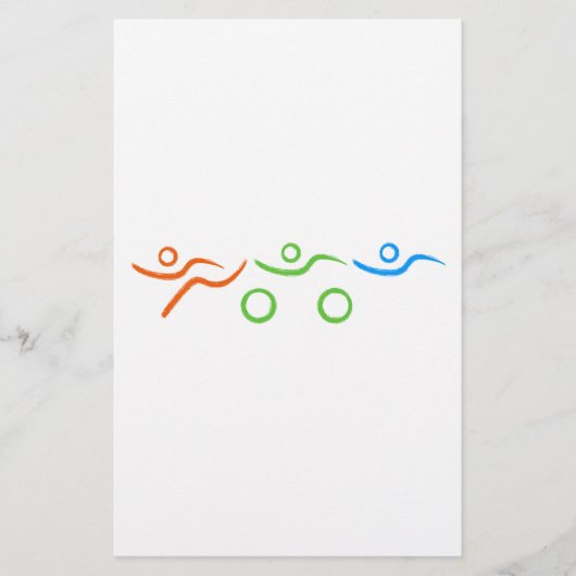 Ein tolles Triathlon-Geschenk für Ihren Freund ode Briefpapier (Vorderseite)