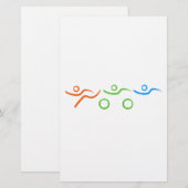 Ein tolles Triathlon-Geschenk für Ihren Freund ode Briefpapier (Vorne/Hinten)