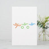 Ein tolles Triathlon-Geschenk für Ihren Freund ode Briefpapier (Stehend Vorderseite)