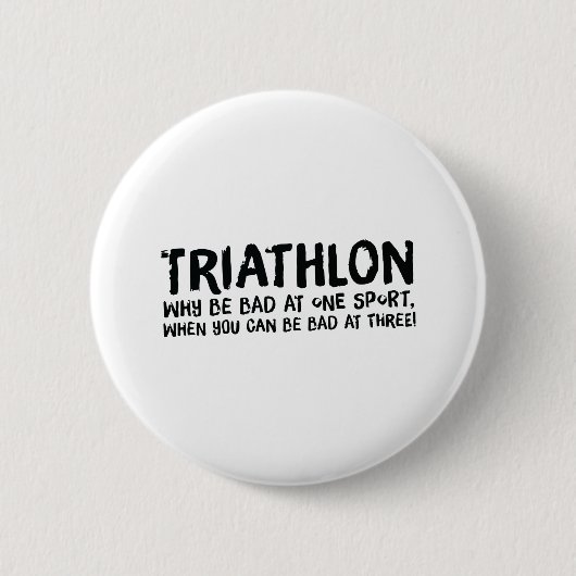 Ein tolles Triathlon-Geschenk für Ihren Freund ode Button (Vorderseite)