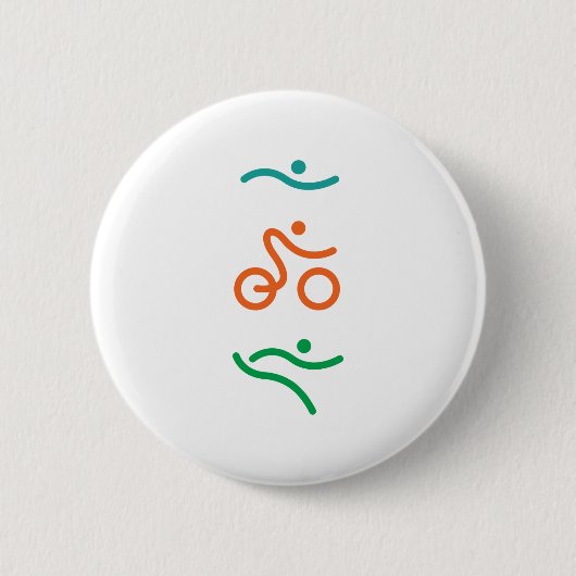 Ein tolles Triathlon Geschenk für Ihren Freund ode Button (Vorderseite)