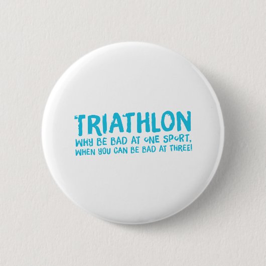 Ein tolles Triathlon-Geschenk für Ihren Freund ode Button (Vorderseite)