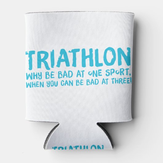 Ein tolles Triathlon-Geschenk für Ihren Freund ode Dosenkühler (Vorderseite)