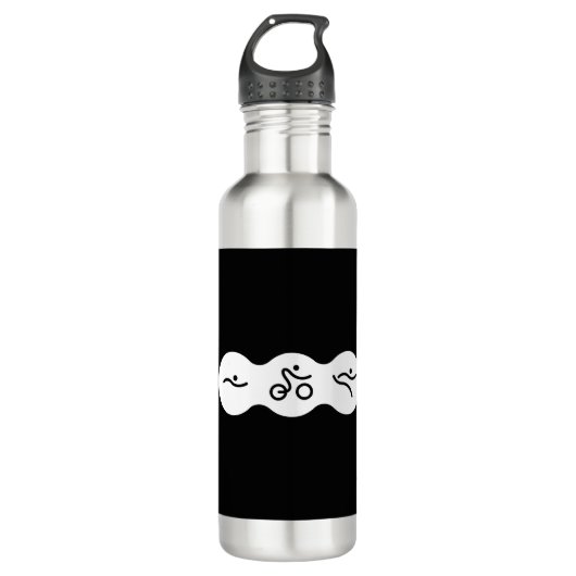 Ein tolles Triathlon-Geschenk für Ihren Freund ode Edelstahlflasche (Vorderseite)