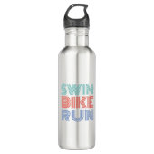 Ein tolles Triathlon-Geschenk für Ihren Freund ode Edelstahlflasche (Vorderseite)