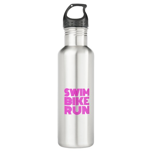 Ein tolles Triathlon-Geschenk für Ihren Freund ode Edelstahlflasche (Vorderseite)