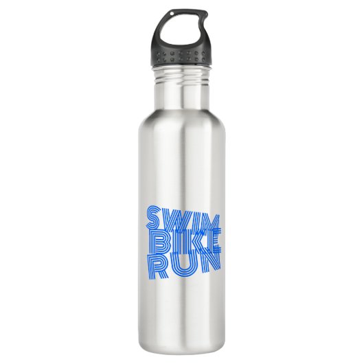 Ein tolles Triathlon Geschenk für Ihren Freund ode Edelstahlflasche (Vorderseite)