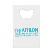 Ein tolles Triathlon-Geschenk für Ihren Freund ode Geldbeutel Flaschenöffner (Vorderseite)
