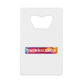 Ein tolles Triathlon-Geschenk für Ihren Freund ode Geldbeutel Flaschenöffner (Vorderseite)