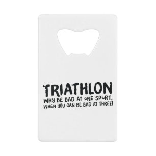 Ein tolles Triathlon-Geschenk für Ihren Freund ode Geldbeutel Flaschenöffner