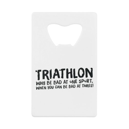 Ein tolles Triathlon-Geschenk für Ihren Freund ode Geldbeutel Flaschenöffner (Vorderseite)