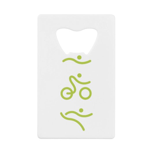 Ein tolles Triathlon Geschenk für Ihren Freund ode Geldbeutel Flaschenöffner (Vorderseite)