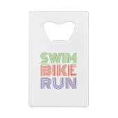 Ein tolles Triathlon-Geschenk für Ihren Freund ode Geldbeutel Flaschenöffner (Rückseite)