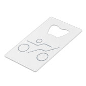 Ein tolles Triathlon-Geschenk für Ihren Freund ode Geldbeutel Flaschenöffner (Rückseite Schrägansicht)