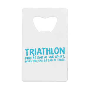 Ein tolles Triathlon-Geschenk für Ihren Freund ode Geldbeutel Flaschenöffner