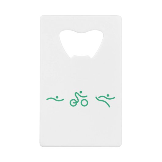 Ein tolles Triathlon-Geschenk für Ihren Freund ode Geldbeutel Flaschenöffner (Vorderseite)