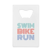 Ein tolles Triathlon-Geschenk für Ihren Freund ode Geldbeutel Flaschenöffner (Rückseite)