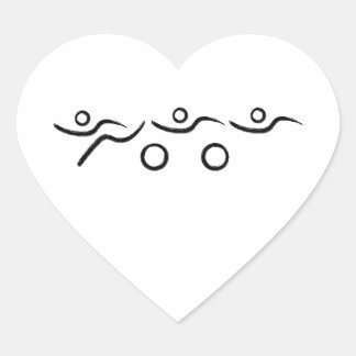 Ein tolles Triathlon-Geschenk für Ihren Freund ode Herz-Aufkleber