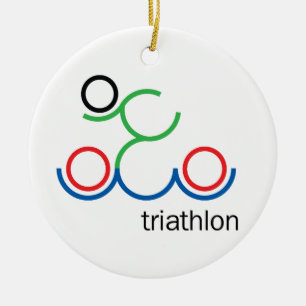 Ein tolles Triathlon-Geschenk für Ihren Freund ode Keramik Ornament