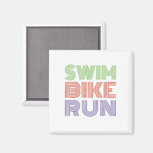 Ein tolles Triathlon-Geschenk für Ihren Freund ode Magnet (Vorderseite/Rückseite)
