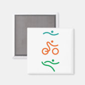 Ein tolles Triathlon Geschenk für Ihren Freund ode Magnet (Vorderseite/Rückseite)