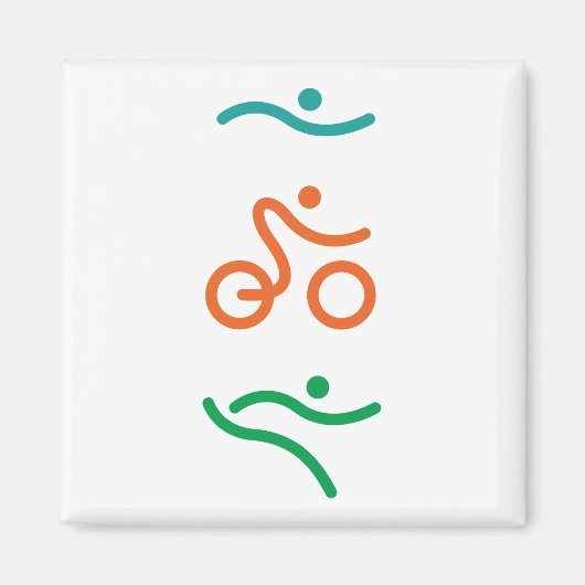 Ein tolles Triathlon Geschenk für Ihren Freund ode Magnet (Vorne)