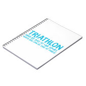 Ein tolles Triathlon-Geschenk für Ihren Freund ode Notizblock (Linke Seite)