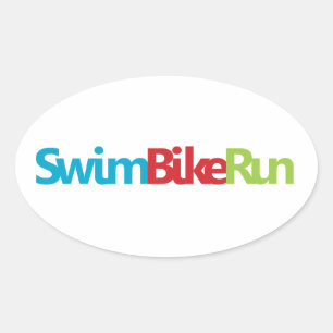 Ein tolles Triathlon-Geschenk für Ihren Freund ode Ovaler Aufkleber