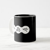 Ein tolles Triathlon-Geschenk für Ihren Freund ode Zweifarbige Tasse (Vorderseite Links)