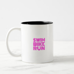 Ein tolles Triathlon-Geschenk für Ihren Freund ode Zweifarbige Tasse