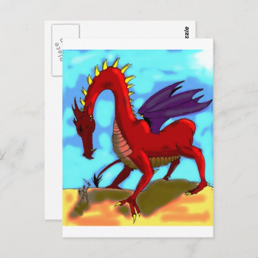 Ein törichter Ritter Postkarte (Vorne/Hinten)