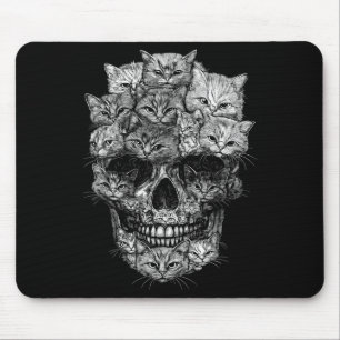 Ein Totenkopf, aber es ist Katzen Kitty Skelett Ha Mousepad