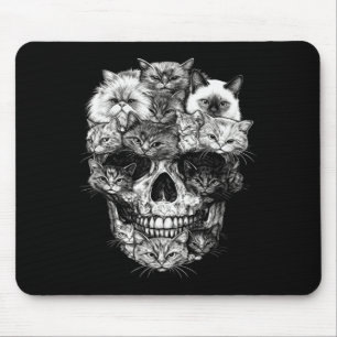 Ein Totenkopf, aber seine Katze Kitty-Skelett Hall Mousepad