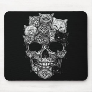 Ein Totenkopf, aber seine Katze Kitty-Skelett Hall Mousepad