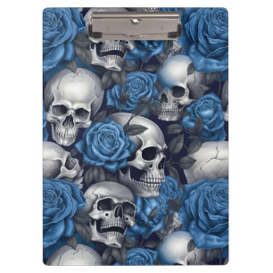 Ein Totenkopf- und Rosen-Serien-Design 12 Klemmbrett
