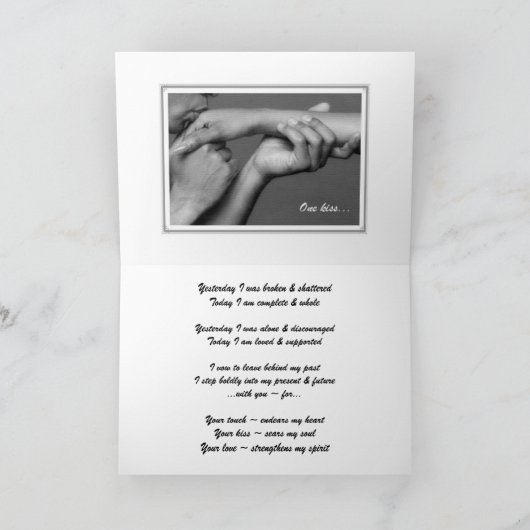 Ein Touch-Ein Kuss Karte (Innenseite)