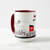 Ein Towboat genannt Aetna-Louisville Tasse (Vorderseite Links)