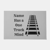 Ein Track-Mind-Add-Name personalisieren Funny Trai Fußmatte (Vorderseite)