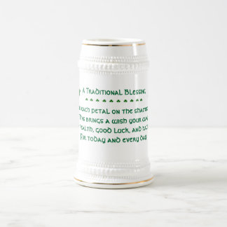 Ein traditioneller irischer Segen/St Patrick Tag Bierglas