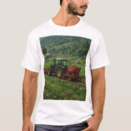 ein Traktor mit dem Wort, das auf ihm steht, ist a T-Shirt