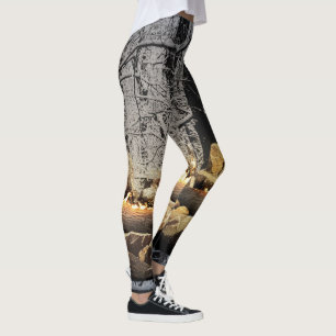 Ein Tranquil brennender Weihnachten-LOGON ein Leggings