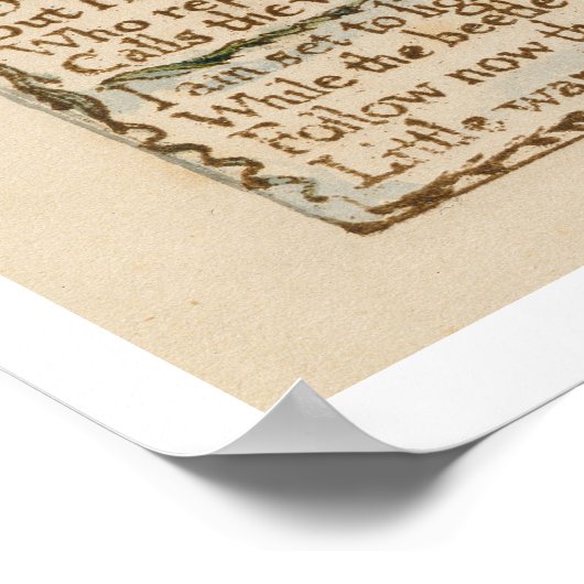 Ein Traum, Illustration aus "Lieder der Unschuld u Poster (Ecke)