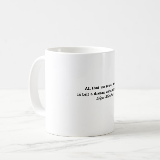 Ein Traum im Traum Edgar Allan Poe Tasse (Vorderseite Links)