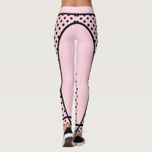 Ein Traum in Rosa mit schwarzen Punkten Yoga Leggings