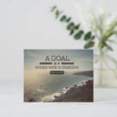 Ein Traum mit einer Frist Postkarte (Stehend Vorderseite)