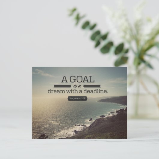 Ein Traum mit einer Frist Postkarte (Stehend Vorderseite)