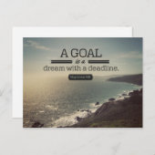 Ein Traum mit einer Frist Postkarte (Vorne/Hinten)