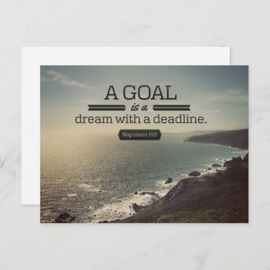 Ein Traum mit einer Frist Postkarte (Vorne/Hinten)