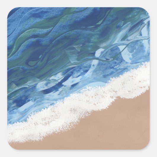 Ein Traum vom Strand Quadratischer Aufkleber (Vorderseite)