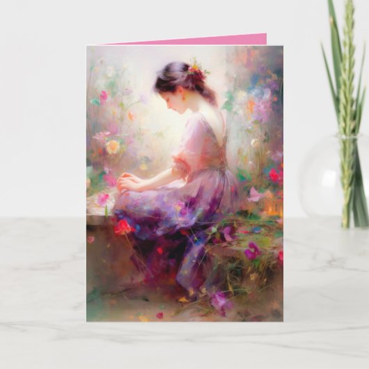 Ein Traum von Blume Dankeskarte (Vorderseite)